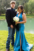 Load image into Gallery viewer, Grey Satin Halter Long Mermaid Formal Dress with Slit
