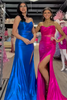 Load image into Gallery viewer, Royal Blue Sweetheart Long Mermaid Corset Formal Dress with Slit