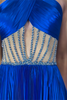 Load image into Gallery viewer, Royal Blue Halter Satin A-Line Formal Dress with Slit