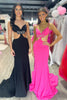 Load image into Gallery viewer, Black Spaghetti Straps Mermaid Cut Out Long Formal Dress