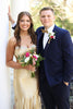 Load image into Gallery viewer, Sparkly Gold Satin Beaded Mermaid Long Formal Dress