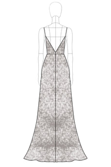 Sparkly Silver Sequin A Line Spaghetti Straps Long Formal Dress