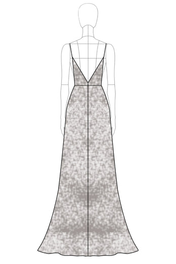 Sparkly Silver Sequin A Line Spaghetti Straps Long Formal Dress