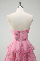 Load image into Gallery viewer, Blush Floral Princess Sweetheart Tiered Long Prom Dress