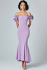 Load image into Gallery viewer, Lilac Mermaid Off The Shoulder Formal Dress with Ruffles
