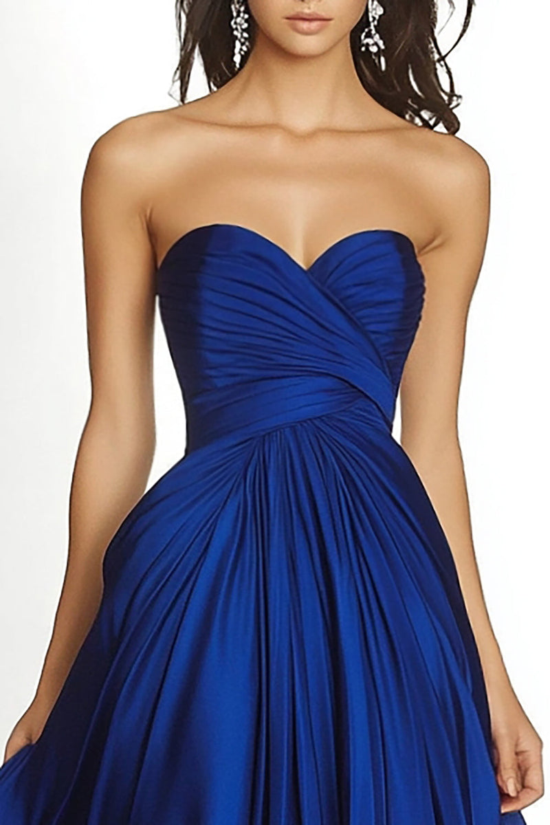 Load image into Gallery viewer, Royal Blue Sweetheart A Line Chiffon Long Formal Dress