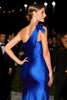 Load image into Gallery viewer, Royal Blue One Shoulder Mermaid Long Formal Dress with 3D Flower