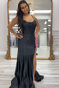 Load image into Gallery viewer, Royal Blue Spaghetti Straps Satin Long Corset Formal Dress with Slit