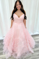 Load image into Gallery viewer, Lilac Sweetheart Tulle Tiered A Line Long Formal Dress