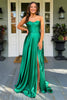 Load image into Gallery viewer, Royal Blue Satin A Line Corset Formal Dress with Slit