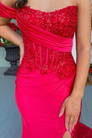 Load image into Gallery viewer, Dark Green Satin Long Corset Formal Dress with Sequins