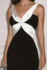 Load image into Gallery viewer, Black Mermaid V-Neck Floor Length Formal Dress with Slit