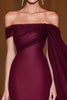Load image into Gallery viewer, Cabernet Off the Shoulder Tulle Mermaid Long Formal Dress
