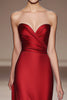 Load image into Gallery viewer, Red Sweetheart Satin Mermaid Long Formal Dress