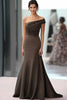 Load image into Gallery viewer, Coffee One Shoulder Ruched Mermaid Long Formal Dress
