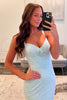 Load image into Gallery viewer, Sparkly Light Blue Sequins Mermaid Long Corset Formal Dress