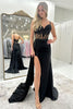 Load image into Gallery viewer, Royal Blue Satin Long Corset Formal Dress with Appliques