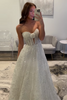 Load image into Gallery viewer, Sparkly White Sequin A-Line Long Corset Formal Dress