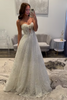 Load image into Gallery viewer, Sparkly White Sequin A-Line Long Corset Formal Dress