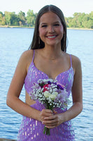 Load image into Gallery viewer, Sparkly Purple Sequin Bodycon Short Formal Dress