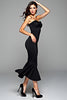 Load image into Gallery viewer, Black Strapless Satin Long Formal Dress with Slit