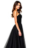 Load image into Gallery viewer, Black Sweetheart Tulle A-Line Long Formal Dress