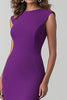 Load image into Gallery viewer, Plum Round Neck Mermaid Long Formal Dress with Ruffles