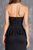 Load image into Gallery viewer, Black Sheath Strapless Long Formal Dress with Slit