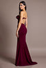 Load image into Gallery viewer, Burgundy Satin Mermaid Sweetheart Long Formal Dress