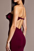 Load image into Gallery viewer, Burgundy Satin Mermaid Sweetheart Long Formal Dress
