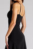 Load image into Gallery viewer, Black A Line High Low Spaghetti Straps Formal Dress