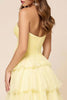 Load image into Gallery viewer, Daffodil Ball Gown Ruffled Keyhole Long Formal Dress with Slit