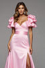 Load image into Gallery viewer, Pink Satin Mermaid Long Formal Dress with Slit