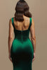 Load image into Gallery viewer, Dark Green Square Neck Mermaid Long Formal Dress