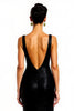 Load image into Gallery viewer, Sparkly Black V-Neck Mermaid Long Formal Dress with Slit