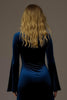 Load image into Gallery viewer, Royal Blue V-Neck Velvet Sheath Long Formal Dress