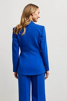 Load image into Gallery viewer, Royal Blue Notched Lapel Satin 2 Piece Women Prom Suits