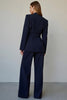 Load image into Gallery viewer, Navy Satin 2 Piece Single Breasted Business Suits