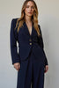 Load image into Gallery viewer, Navy Satin 2 Piece Single Breasted Business Suits