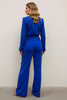 Load image into Gallery viewer, Royal Blue 2 Piece Satin Prom Suits with Pockets