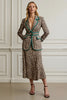 Load image into Gallery viewer, Coffee Leopard 2 Piece Notched Lapel Women Prom Suits