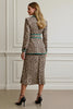 Load image into Gallery viewer, Coffee Leopard 2 Piece Notched Lapel Women Prom Suits