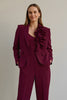 Load image into Gallery viewer, Burgundy 2 Piece Satin Women Prom Suits with Pockets