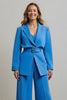 Load image into Gallery viewer, Blue 2 Piece Notched Lapel Women Prom Suits with Belts