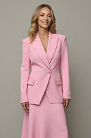 Load image into Gallery viewer, Pink Peak Lapel 2 Piece Women Prom Skirt Suits