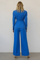 Load image into Gallery viewer, Blue Single Breasted 2 Piece Women Prom Suits with Pockets