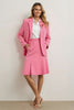 Load image into Gallery viewer, Pink 2 Piece Notched Lapel Women Prom Suits with 3D Flower