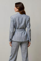 Load image into Gallery viewer, Sparkly Grey Sequin 2 Piece Women Prom Suits with Pockets