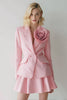 Load image into Gallery viewer, Pink 2 Piece Notched Lapel Women Prom Suits with 3D Flower