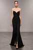Load image into Gallery viewer, Black Sweetheart Mermaid Long Formal Dress with Slit